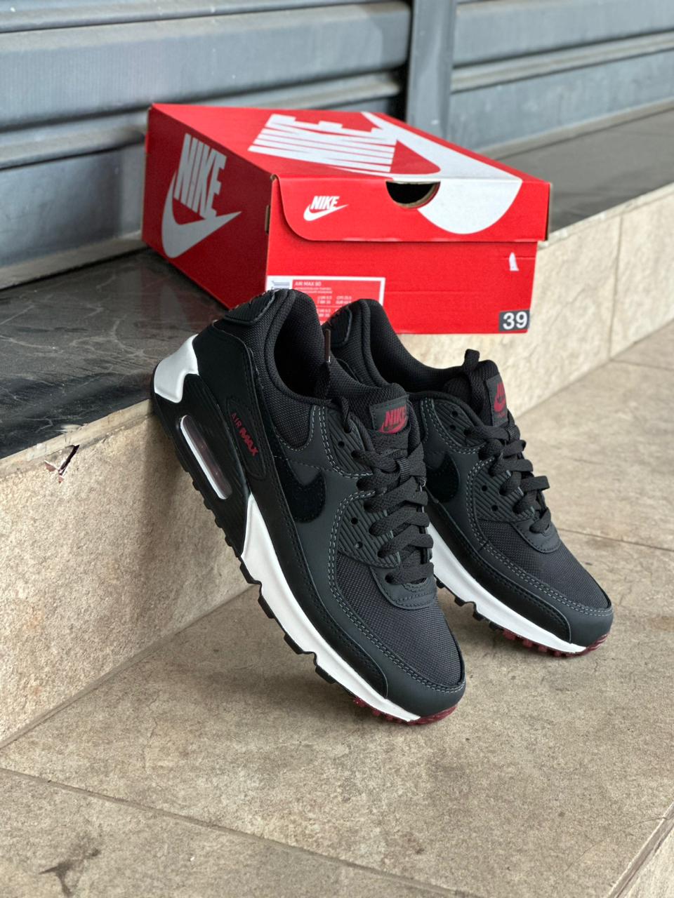 AIR MAX 90 Anthracite Black Team Red JNoriginalshop
